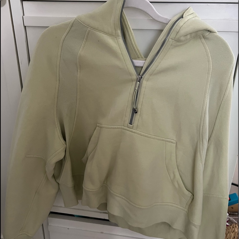LULULEMON scuba oversized half-zip hoodie creamy mint
